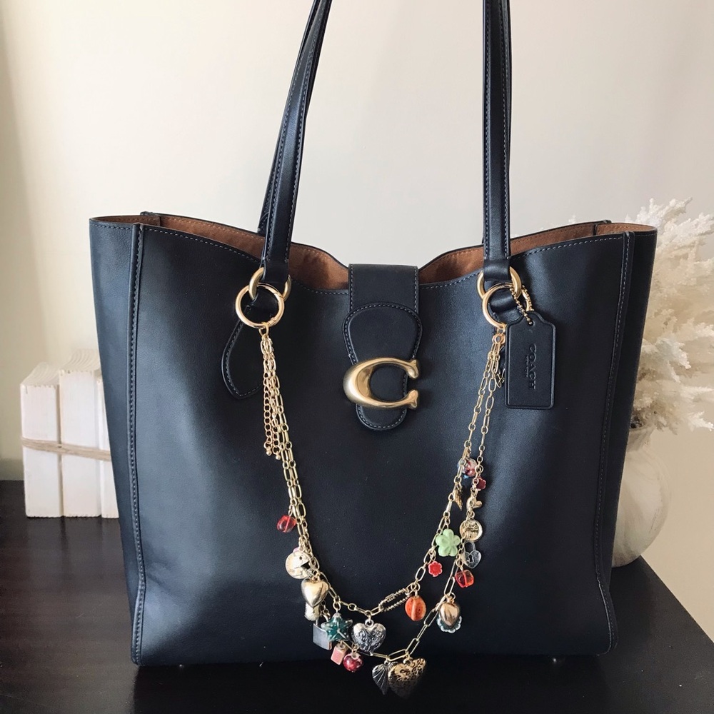Coach Theo Leather Shoulder Tote Purse - Picture 16 of 16